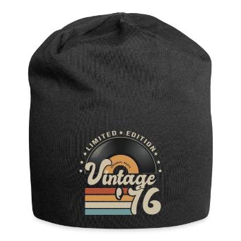 vintage Vinyl 1976 birthday gift 47 years - Jersey Beanie - black - Front