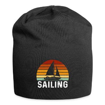 retro sailing captain sail t-shirt sailboat - Jersey-Beanie - Schwarz - Vorne