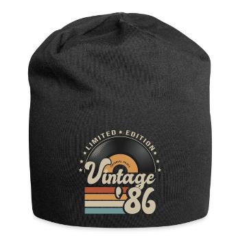 vintage Vinyl 1986 birthday gift 36 years - Jersey Beanie - black - Front
