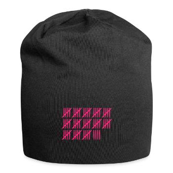 69 Anniversaire Liste-barres - 69 ans - Bonnet en jersey - noir - Devant