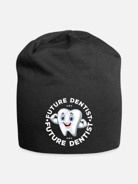 Zahnarzt Zahnärztin Zahnarzthelferin Dentist - Jersey-Beanie - Schwarz