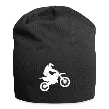 motocross rider t-shirt motorcycle sport moto - Bonnet en jersey - noir - Devant