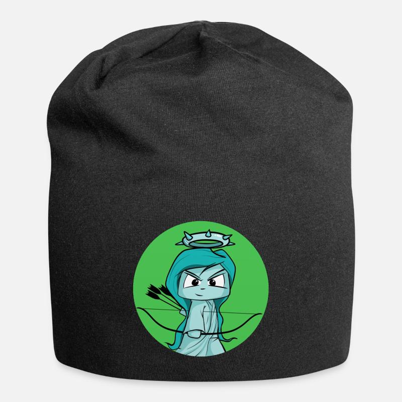 süße Freiheitsstatue, Bogenschützin, Bogenschießen - Jersey-Beanie - Schwarz