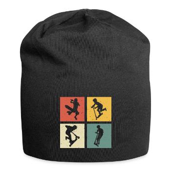 Scooter retro scooter scooter - Jersey Beanie - black - Front
