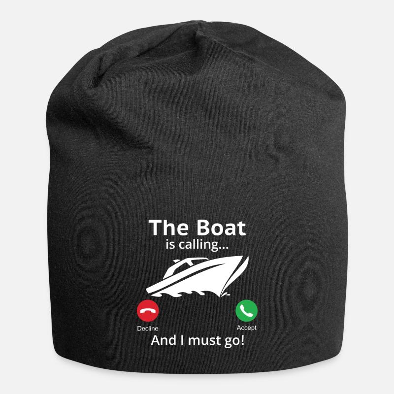 La barca chiama e devo andare - Beanie in jersey - nero