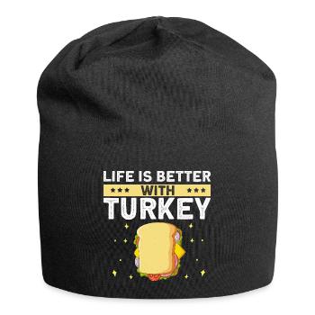 Food Love Sandwich Baguette Ketchup - Bonnet en jersey - noir - Devant