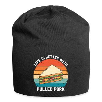 Food Love Sandwich Baguette Ketchup - Bonnet en jersey - noir - Devant