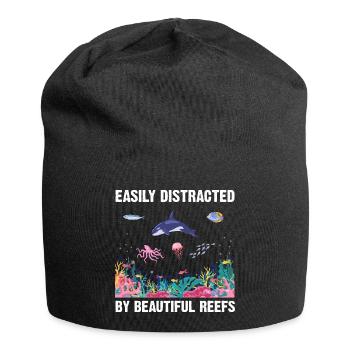 Reefs Ocean Sea Marine Biologist Diving Divers - Jersey Beanie - black - Front