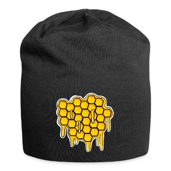 Honigwabe Imker Honig Herstellung - Jersey-Beanie - Schwarz - Vorne