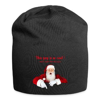 Dieser Typ ist so cool wie der Weihnachtsmann - Jersey-Beanie - Schwarz - Vorne
