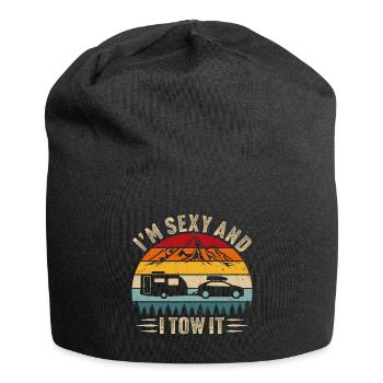 Je suis sexy et je le remorque camping t-shirt caravane - Bonnet en jersey - noir - Devant
