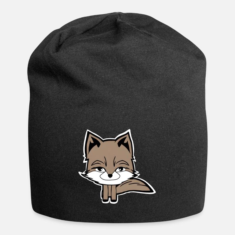 Fuchs - Jersey-Beanie - Schwarz