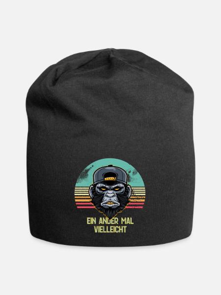 vielleicht - Jersey-Beanie - Schwarz