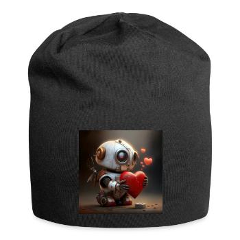 Love Robot - Jersey-Beanie - Schwarz - Vorne