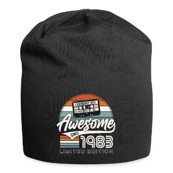 1983 Vintage Vintage Rétro Cadeau d’anniversaire - Bonnet en jersey - noir - Devant