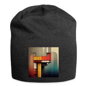 Illustration inspiriert von Bauhaus-Architektur - Jersey-Beanie - Schwarz - Vorne