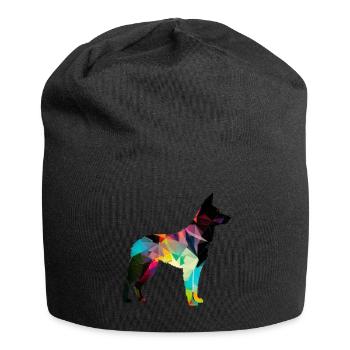 Beau chien - chien coloré - Bonnet en jersey - noir - Devant