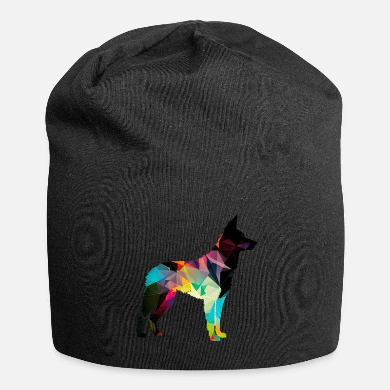 Schöner Hund - Bunter Hund - Jersey-Beanie - Schwarz