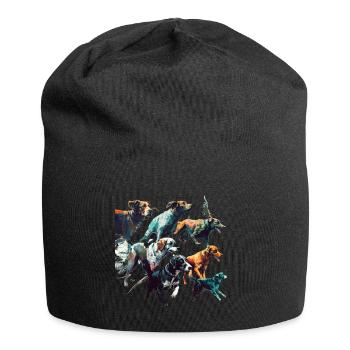 Dogs Group - Colorful Dogs - Jersey Beanie - black - Front