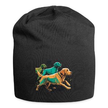 Colorful Dogs - Dogs Group - Jersey Beanie - black - Front