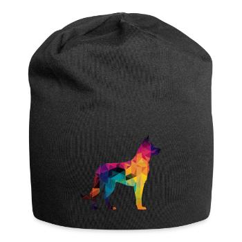 Chien coloré - Beau chien - Bonnet en jersey - noir - Devant