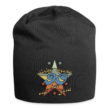90 Jahre Geburtstag stern vintage - Jersey-Beanie - Schwarz - Vorne
