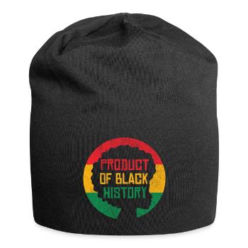 Produkt der Schwarzen Geschichte - Jersey-Beanie - Schwarz - Vorne