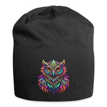 Chouette - Bonnet en jersey - noir - Devant