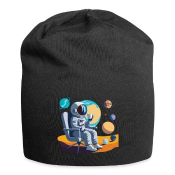 Pause-café interstellaire - Bonnet en jersey - noir - Devant