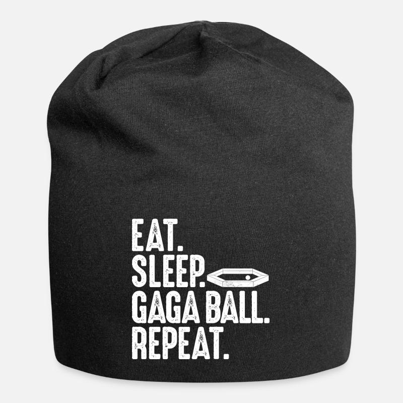 Manger. Dormir. Bal de Gaga. Répéter. Ballon chasseur Gagaball - Bonnet en jersey - noir