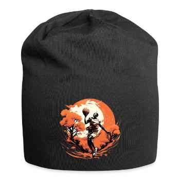 Basketball player in practice against the background of the setting sun - Jersey Beanie - black - Front