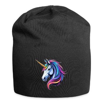 Ein charmantes Einhorn - Jersey-Beanie - Schwarz - Vorne