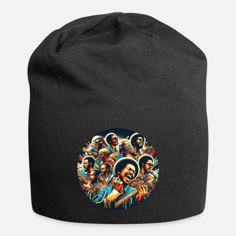 Afro Style Soul, Musikalische Harmonie - Jersey-Beanie - Schwarz