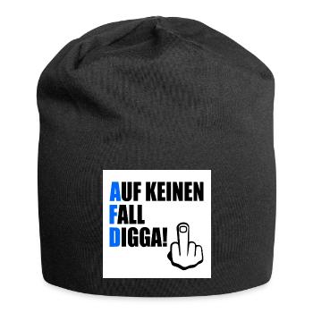 auf keinen fall digga - Jersey-Beanie - Schwarz - Vorne
