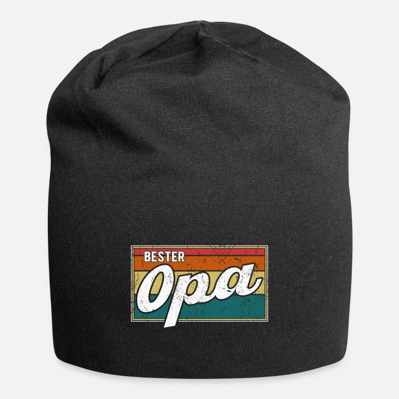 Opa-Bester Opi Geburtstag Geschenkidee - Jersey-Beanie - Schwarz