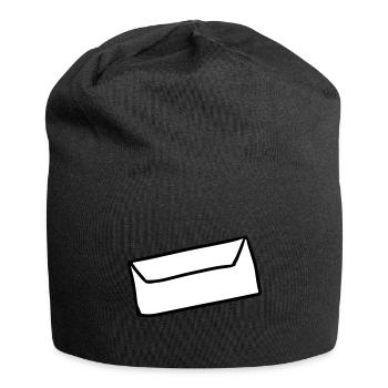 Briefumschlag envelope Brief letter Symbol - Jersey-Beanie - Schwarz - Vorne