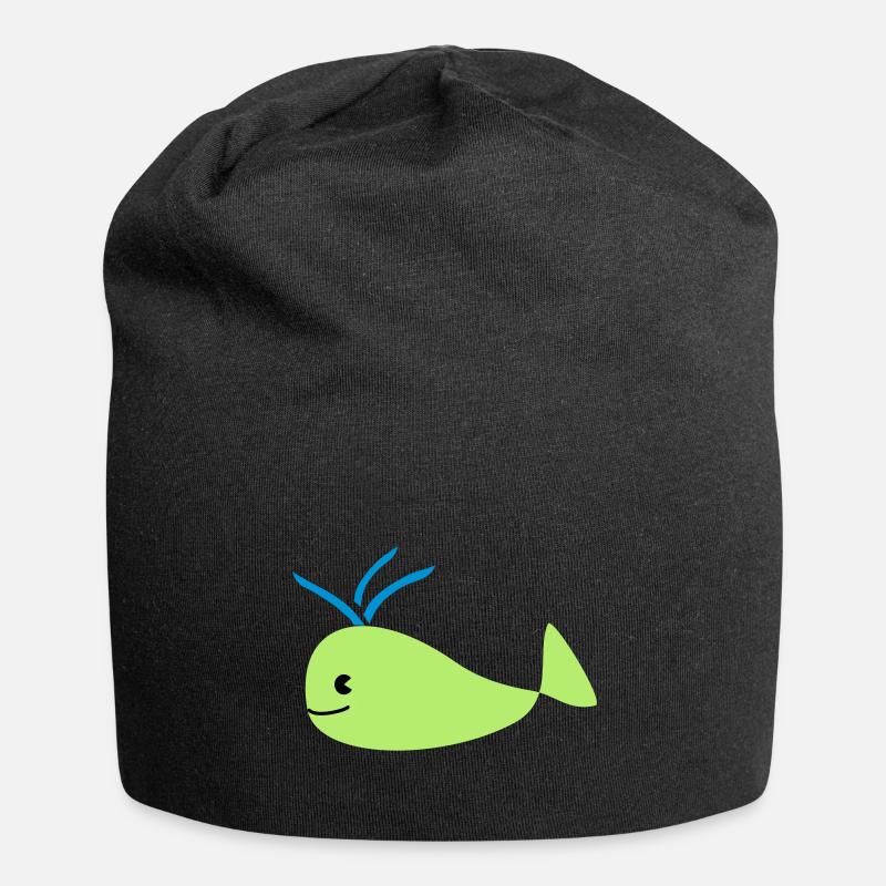whale - Jersey-Beanie - Schwarz