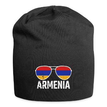 Armenia Armenien Sonnenbrille Armenian Flagge Flag - Jersey-Beanie - Schwarz - Vorne