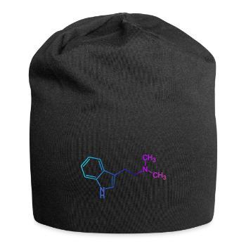 Ayahuasca DMT Molekül N,N-Dimethyltryptamin - Jersey-Beanie - Schwarz - Vorne