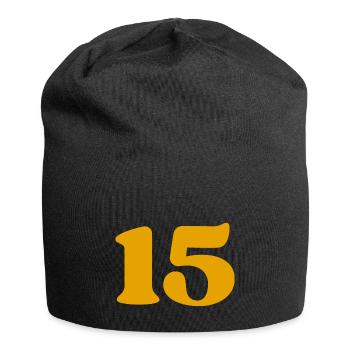 15 - Jersey-Beanie - Schwarz - Vorne