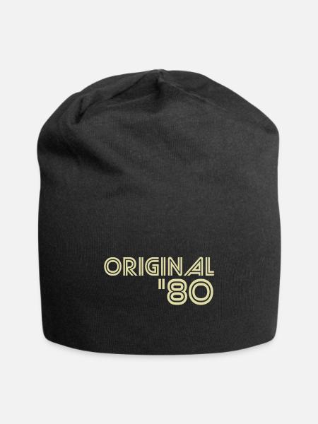 1980 - Jersey-Beanie - Schwarz