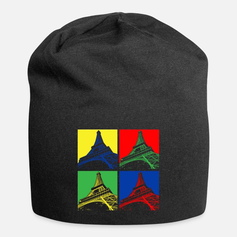 Eiffel tower - Jersey Beanie - black