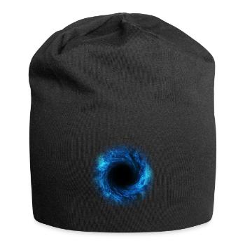 Schwarzes Loch - Verbindung zur Unendlichkeit - Jersey-Beanie - Schwarz - Vorne