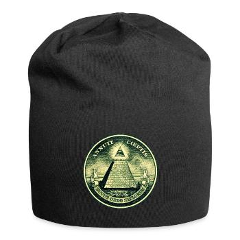 œil qui voit tout de Dieu, dollar, maçonnique - Bonnet en jersey - noir - Devant