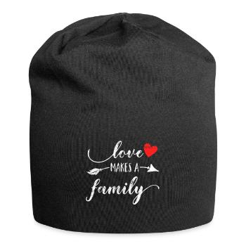 Family saying love heart - Jersey Beanie - black - Front