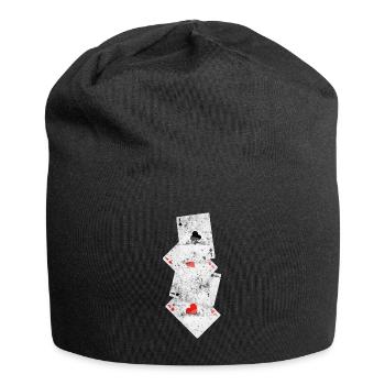 Poker Symbol As - Jersey-Beanie - Schwarz - Vorne