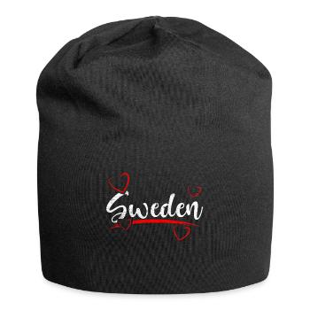 Schweden Herzen Sweden - Jersey-Beanie - Schwarz - Vorne