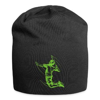 Badminton Spieler - Jersey-Beanie - Schwarz - Vorne