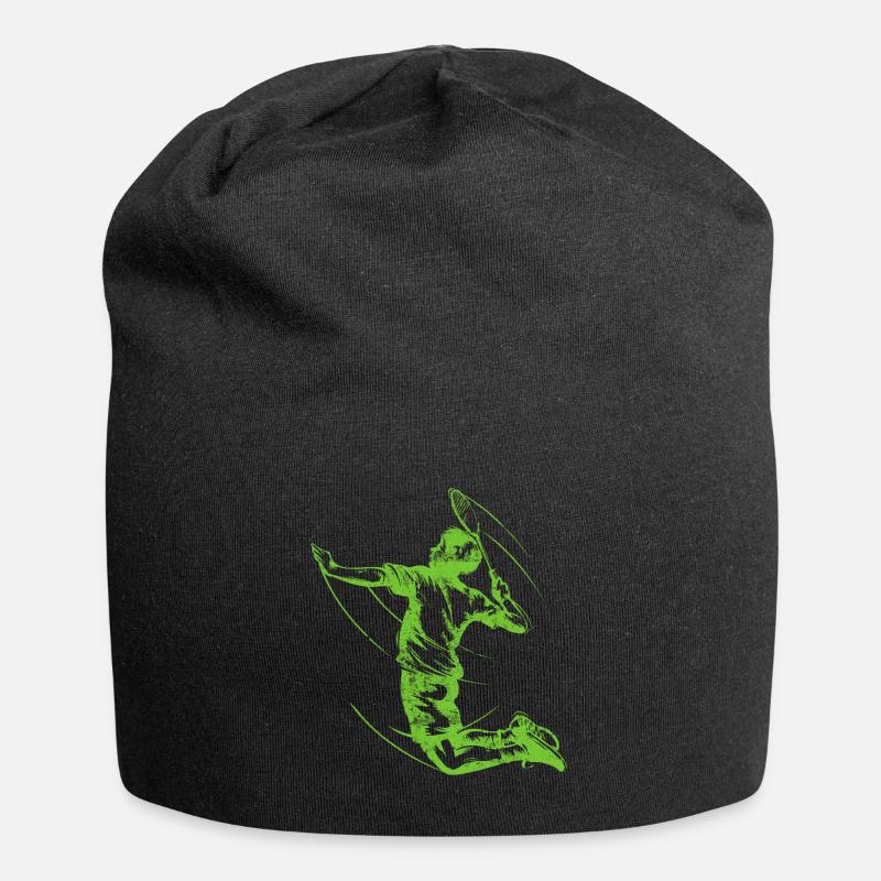 Badminton Spieler - Jersey-Beanie - Schwarz