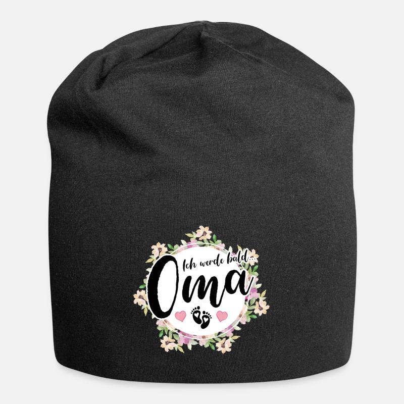 Ich werde bald Oma - Jersey-Beanie - Schwarz